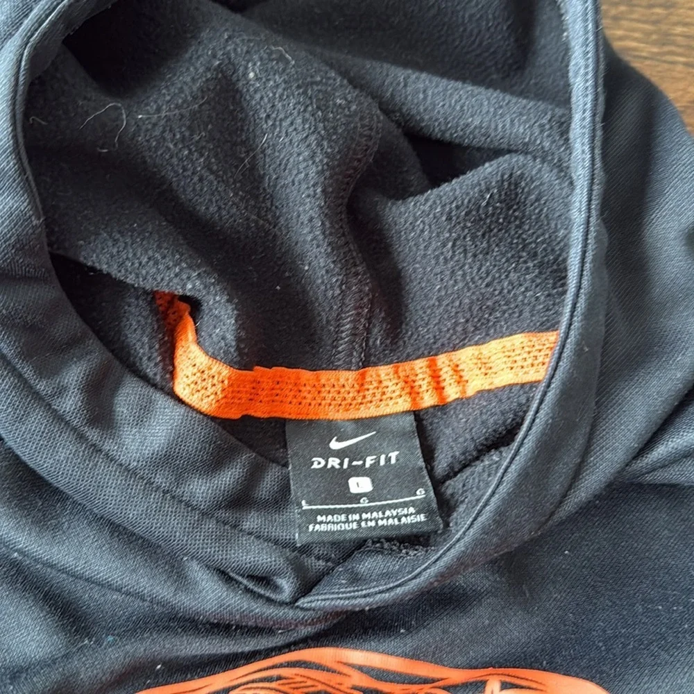 Nike Kids Black and Orange Football Hoodie youth size large USED
